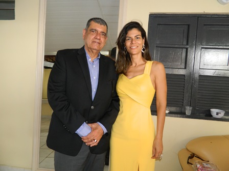 Luiz Carlos Esperon com sua filha a juiza Ely Esperon