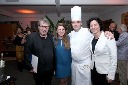Chef Roland Villard, Camila Salgueiro, Chef Jerome Dardillac e Luana Goes