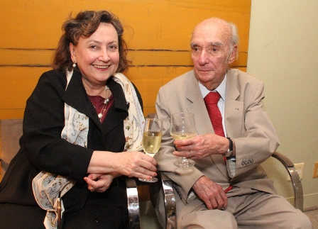 Margaret Dalcomo e Candido Mendes 
